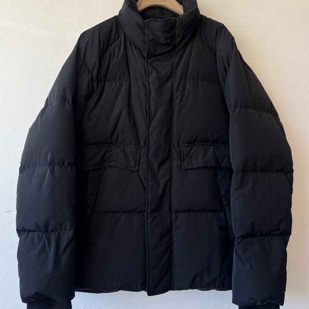 헤지스 Phiz 남성 블랙 구스다운패딩점퍼