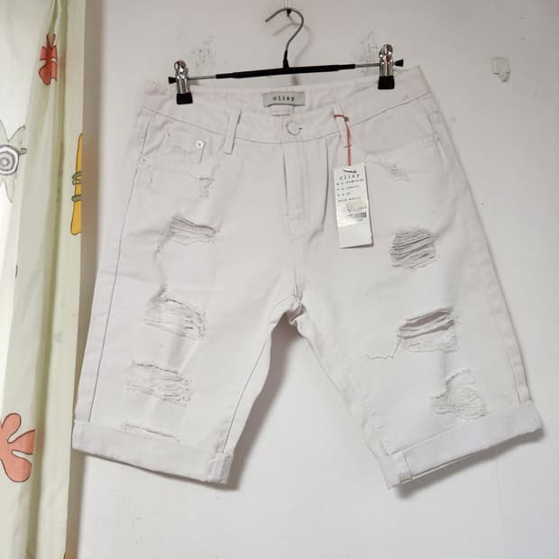 새것)clizy 화이트 데미지 반바지 28