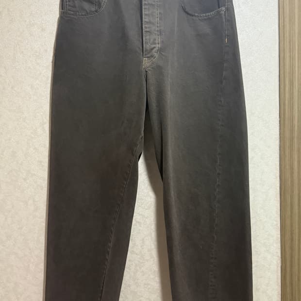 선플라워 와이드 트위스트 데님 브라운 32/32