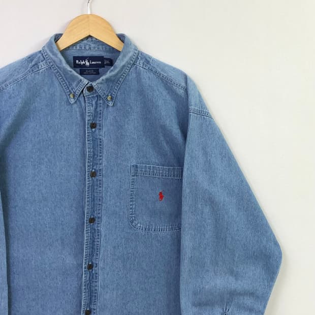 Xxl 폴로 데님 셔츠