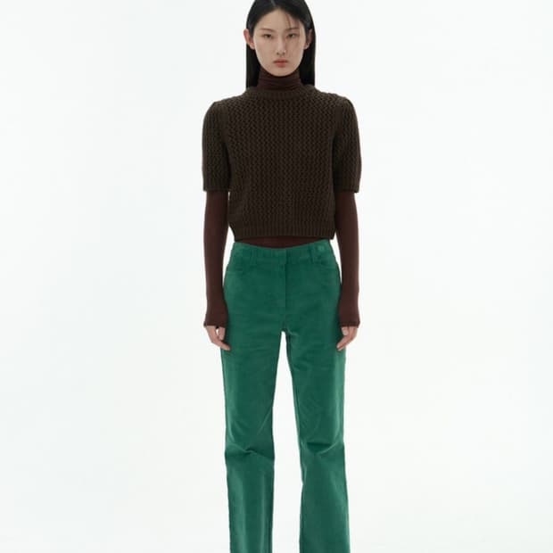 아모멘토 코듀로이 플레어드팬츠 브라운