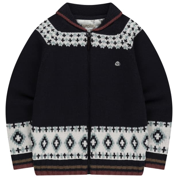 코이세이오 COWICHAN KNIT 코위찬 가디건 네이비