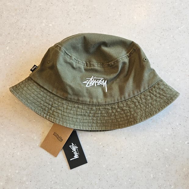 STUSSY / JP 코튼 카키그린 버킷햇