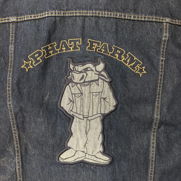 팻팜 딥블루 데님 자켓