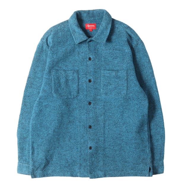 Supreme 슈프림 브러쉬드 플란넬 트윌 셔츠 블루 - 22FW