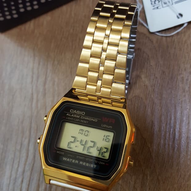 카시오 a159 금장 시계 새상품