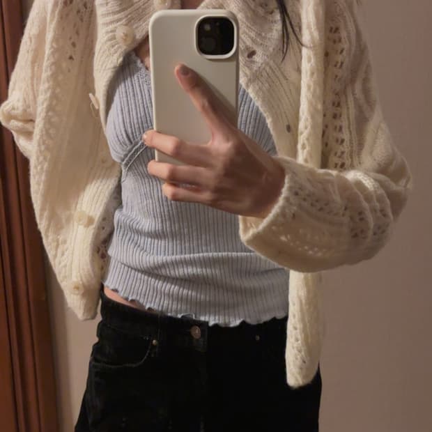 메이비베이비 디어리스트 넵튠 neptune 가디건 크림