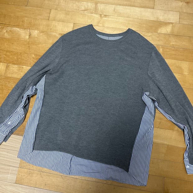 준지 셔츠 레이어드 니트 L사이즈