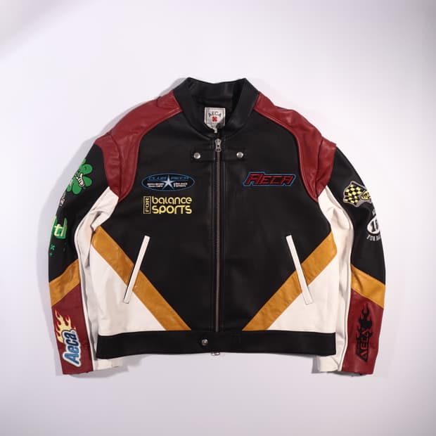 AECA 레더 레이싱 가죽자켓 B232