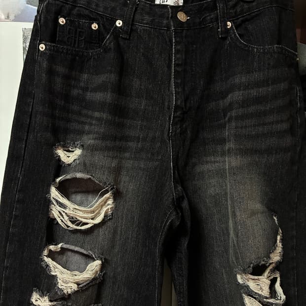 락케이크 데미지 팬츠 s *기장수선