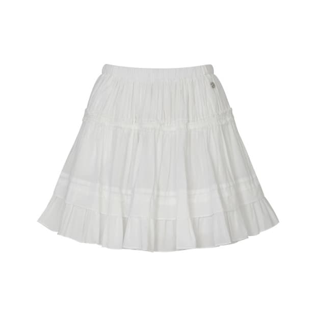 페인오어플레져 ARIEL TIERED SKIRT white
