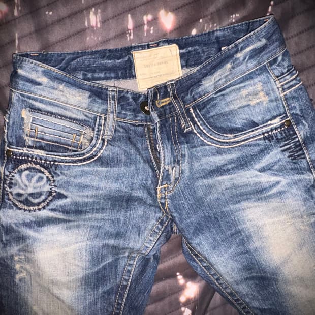 빈티지 로리타 진스 y2k 핀터깔 데님 팬츠