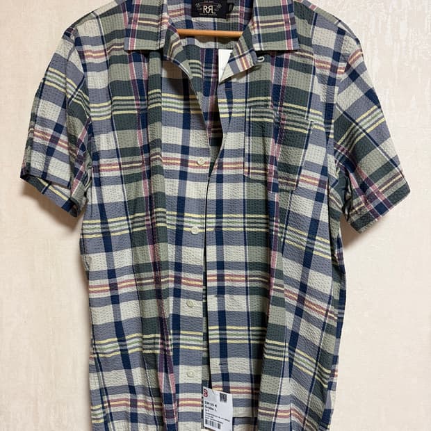 RRL 시어서커 반팔 캠프셔츠 L사이즈