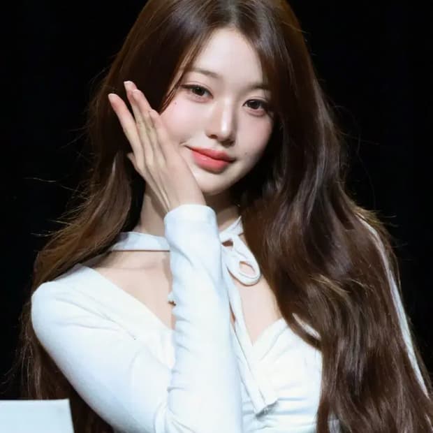 포어링 발렌타인 타이 탑 화이트 M 장원영 착용 아이브