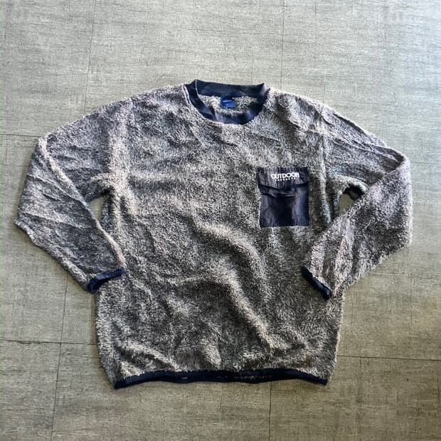 Outdoor 아웃도어 올드스쿨아메카지 뽀글이 양털 스웻셔츠맨투맨