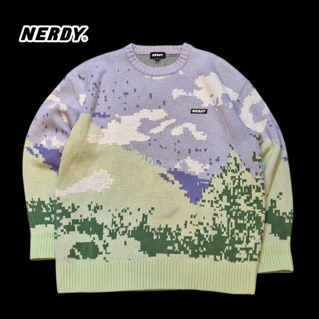 (M) NERDY 패턴 니트 