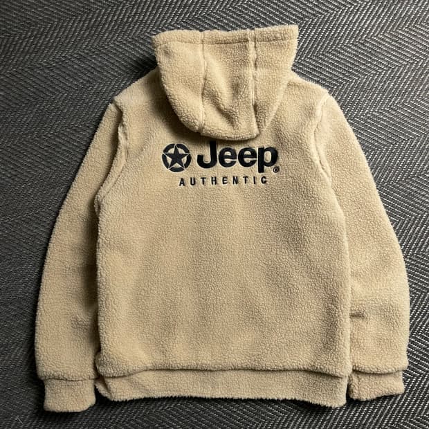 Jeep 빅로고 리버시블 후드 플리스 자켓o 6063