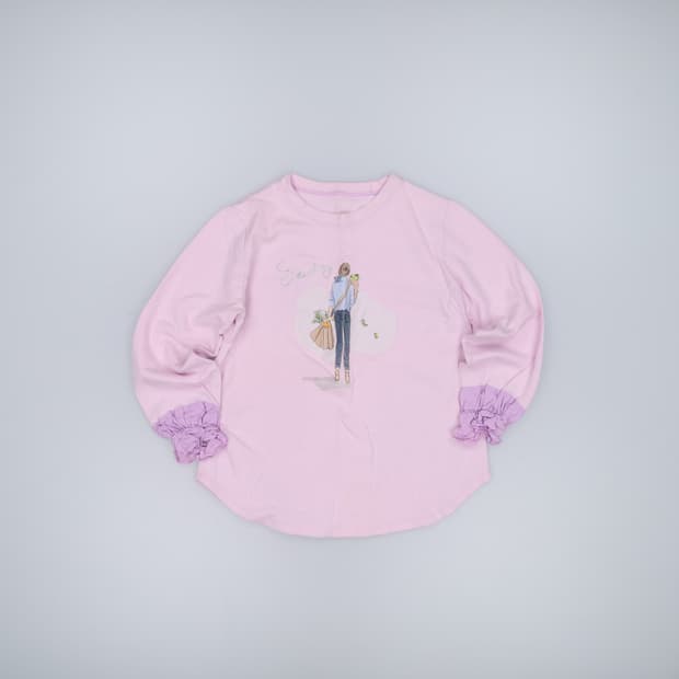 F 빈티지 프릴긴팔 티 0429H