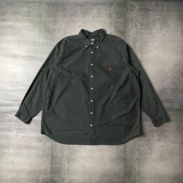 RALPH LAUREN 랄프로렌 빈티지 블랙 코튼셔츠