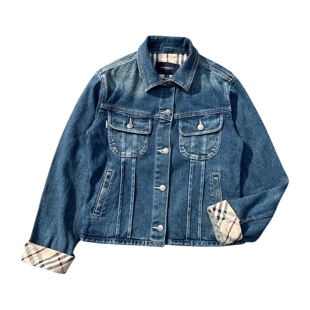 Burberry 버버리 노바체크 디테일 데님자켓