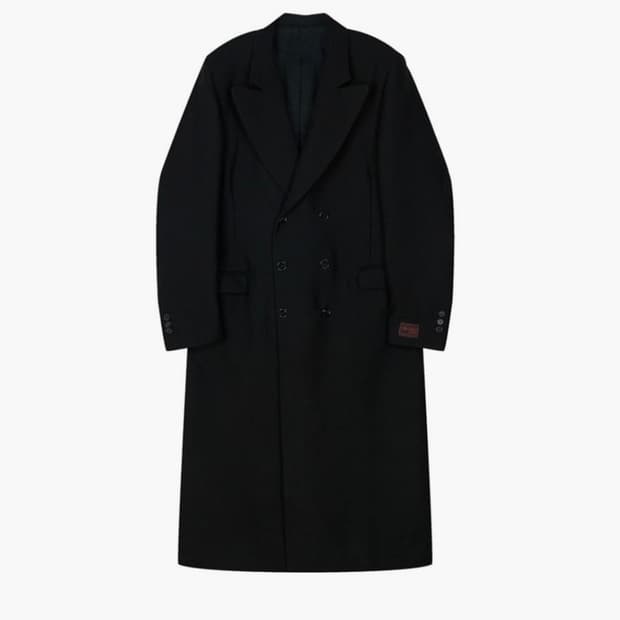라프시몬스 23ss 더블코트 블랙 48