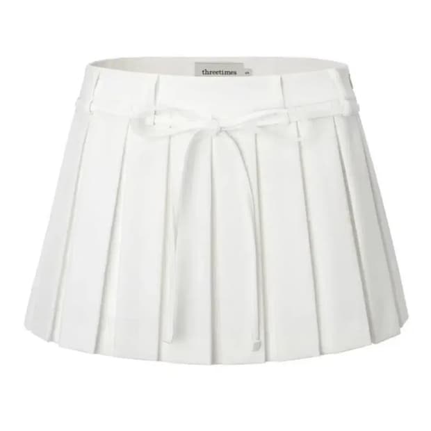 Threerimes 쓰리타임즈 치어리 스커트 xs 화이트