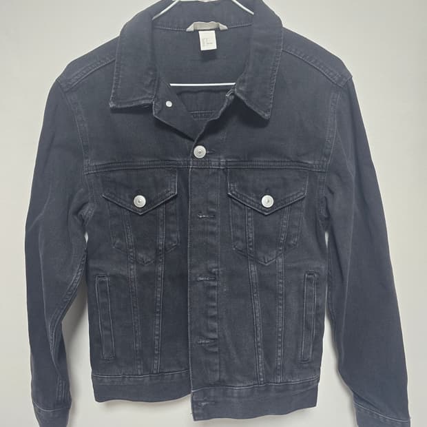 H&M 데님 트러커 재킷 (블랙)