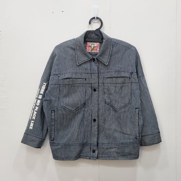 [85] 쥬시쥬디 스트라이프 네이비 코튼 점퍼 85사이즈