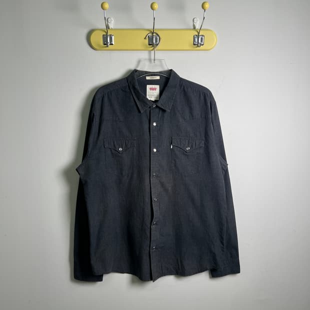 리바이스 바스토우 블랙 웨스턴 데님 셔츠 L