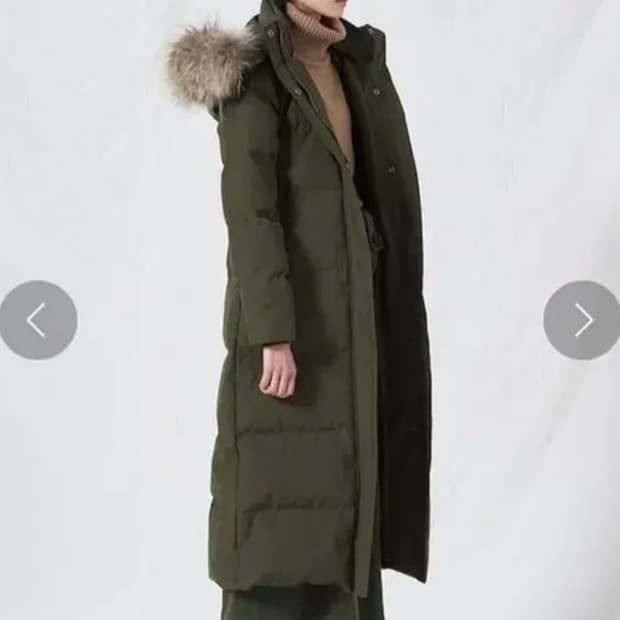 비이커 라쿤 구스 롱패딩 