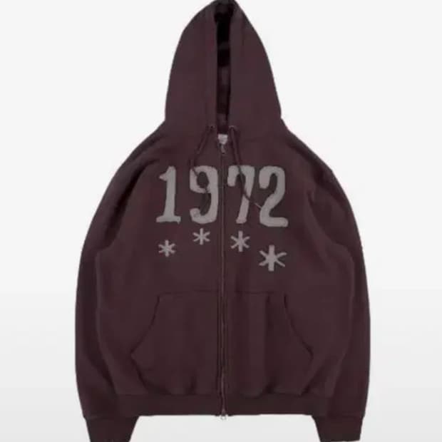 더콜디스트모먼트 다크와인 후드집업 M