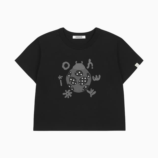 (택O 새상품) 오헤시오 DOT BUG PATCHY T-SHIRT 반팔