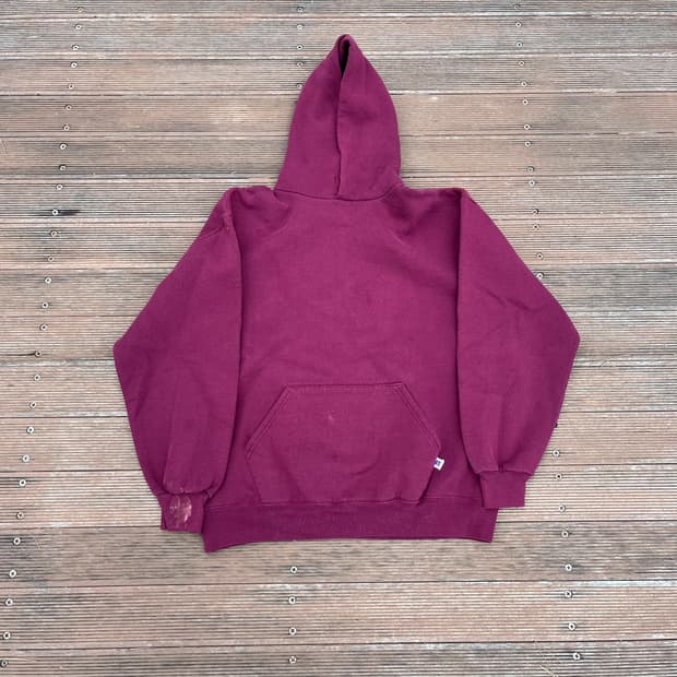 [XL] 90s 빈티지 러셀 스웻 후드 버건디