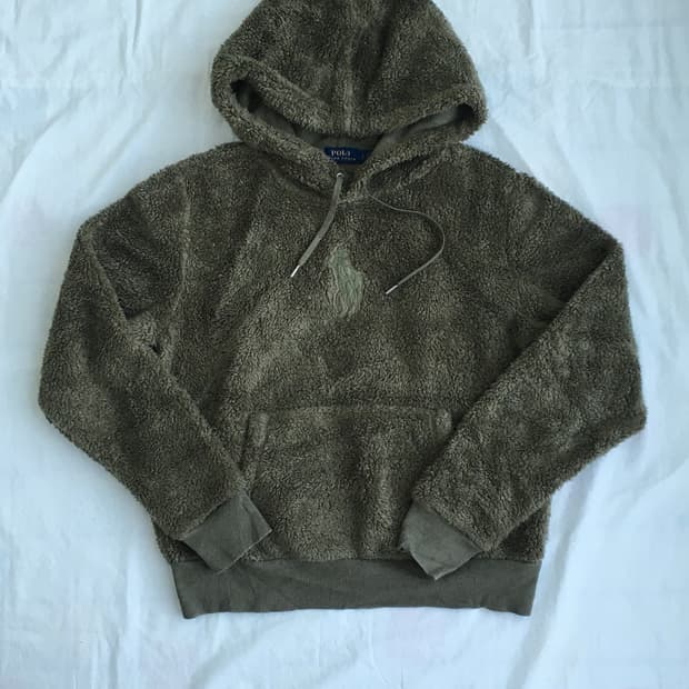 폴로 polo 그린 뽀글이 후드