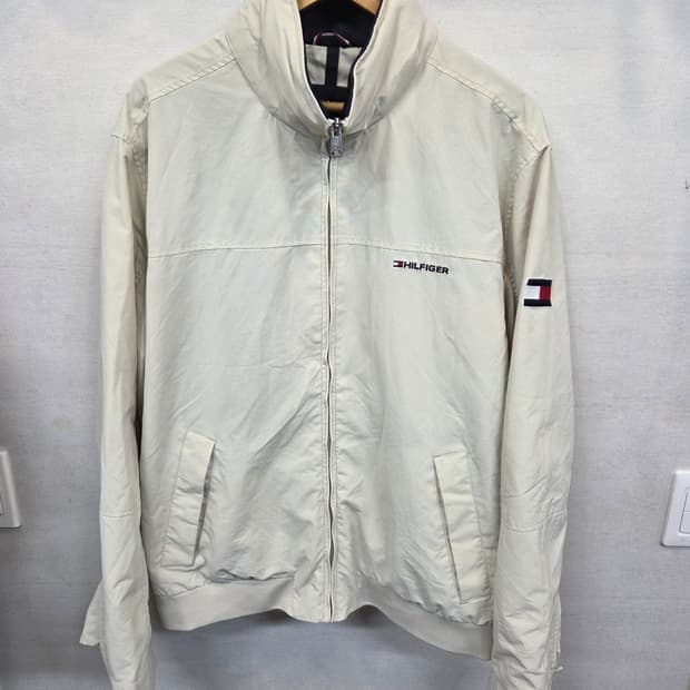 타미힐피거 플래그 로고 방풍 해링턴자켓 xl xxl