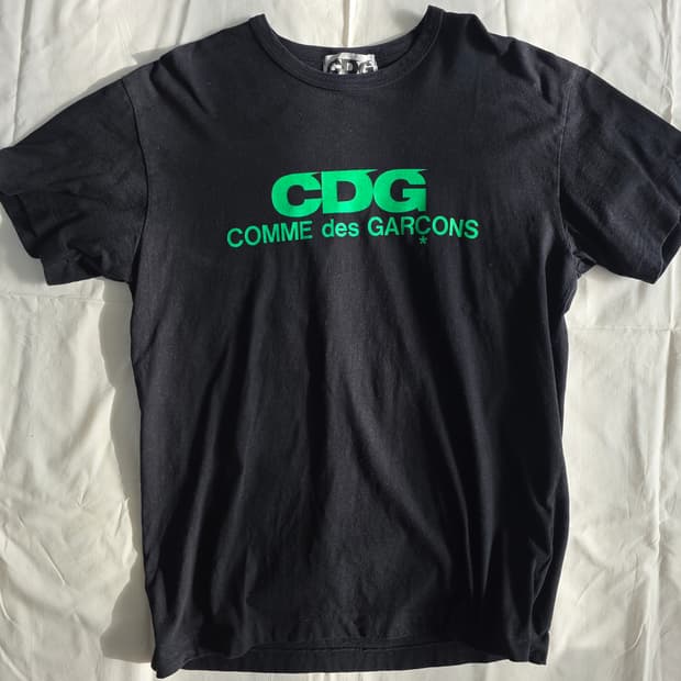 CDG 티셔츠 반팔 네온 그린 XXL