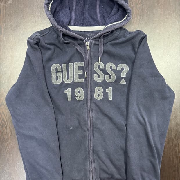 게스 1981 네이비 후드집업