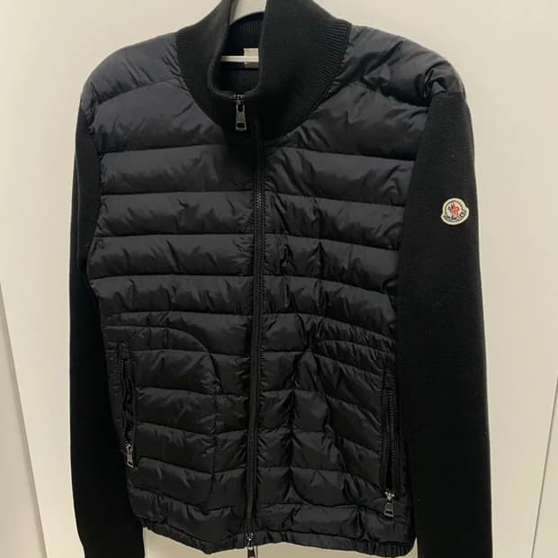 정품 몽클레어 니트패딩 블랙 M