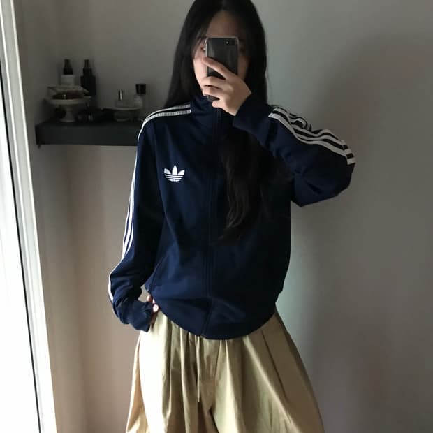 아디다스 파이어버드 네이비 트랙탑 져지