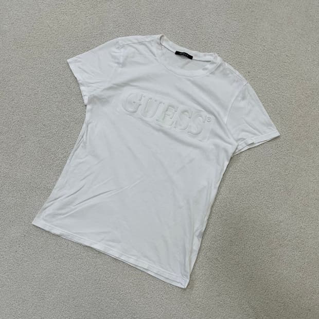 S 게스 빅로고 반팔 티셔츠 0323M