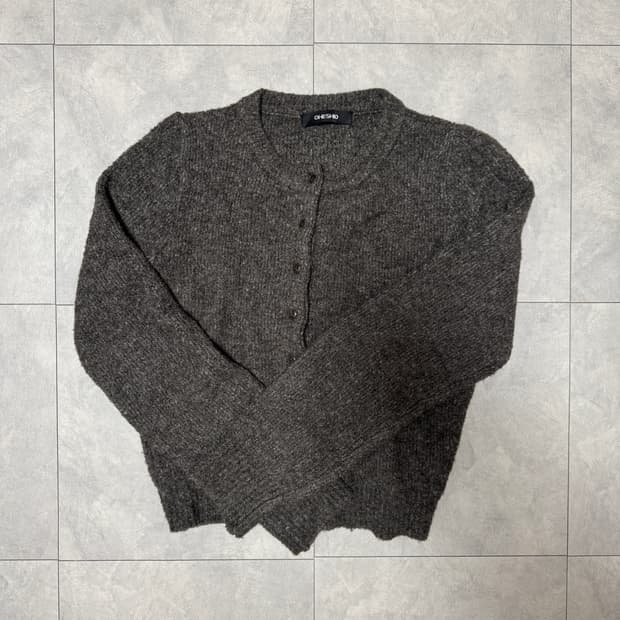 오헤시오 BOUCLE WOOL CARDIGAN