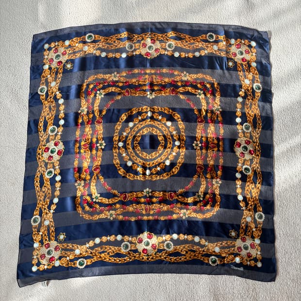 [정품] 이탈리아 Marelli 마렐리 명품 빈티지 실크 스카프