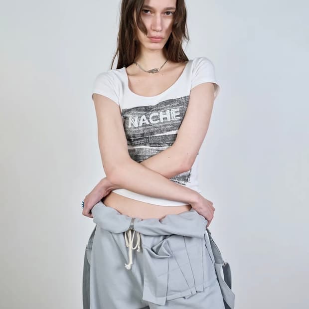 NACHE COLLAGE LOGO PRINTED T-SHIRT IVORY