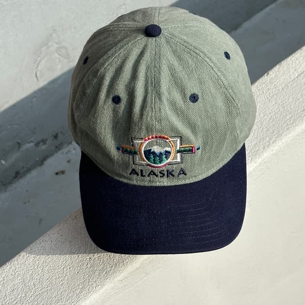 [F] 빈티지 알래스카 로고 볼캡 모자