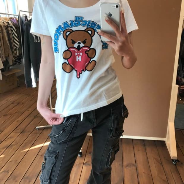히스테릭글래머 퍽베어 반팔티