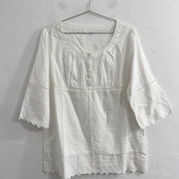 pbi white mori blouse