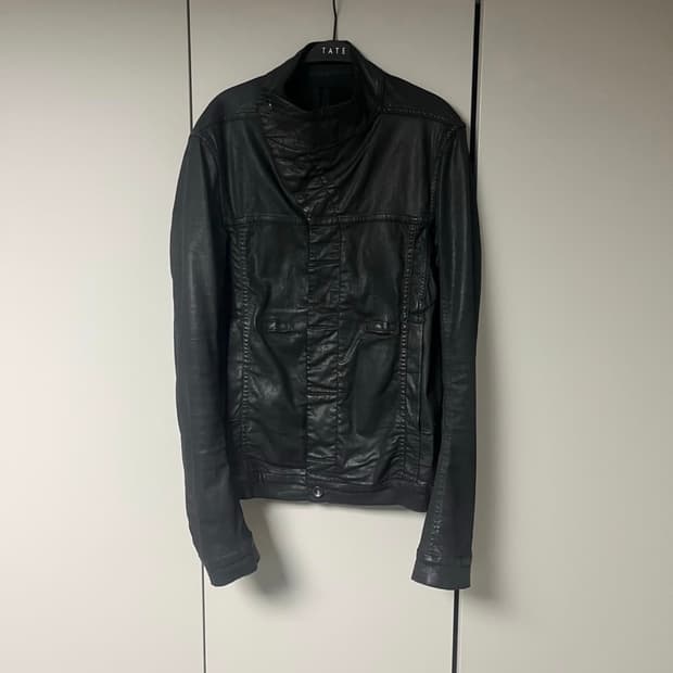 릭오웬스 다크쉐도우 2013s 왁스코팅 몰리노사선 자켓