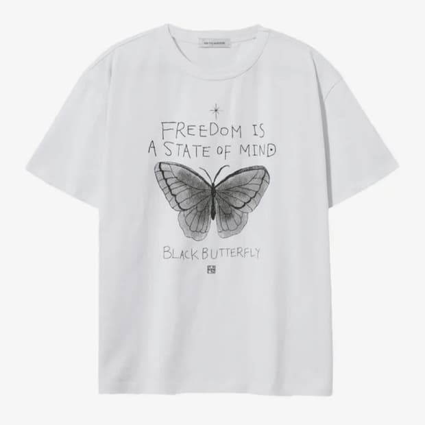 밈더워드로브 버터플라이 반팔티셔츠 (새상품)