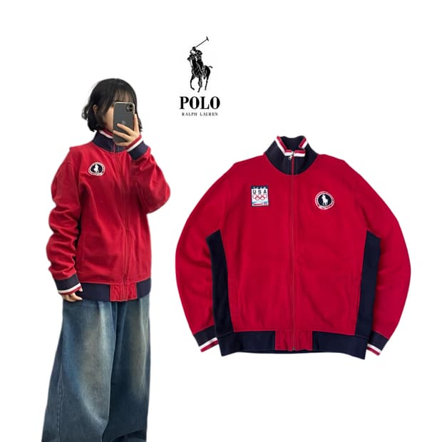 폴로 빅포니 치프키프 USA 코튼 져지 집업