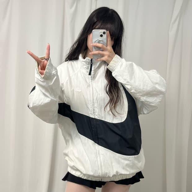 Nike white windbreaker